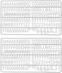 Letter set IEZZY voor letterbord 2x150 wit
