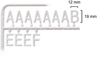 Letter set IEZZY voor letterbord 2x150 wit-3