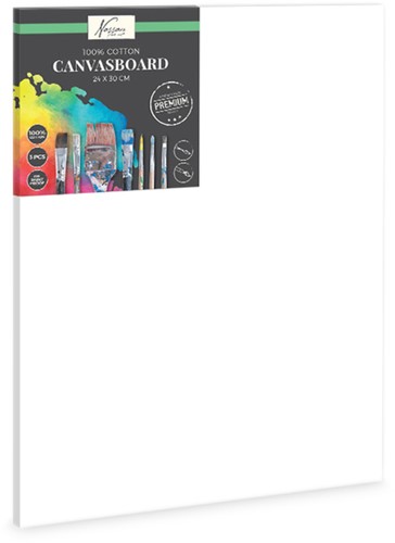 Canvasboard Nassau fine art 24x30cm 100% katoen 3 stuks