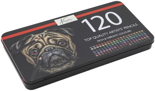 Kleurpotloden Nassau fine art assorti blik à 120 stuks