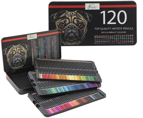 Kleurpotloden Nassau fine art assorti blik à 120 stuks-1