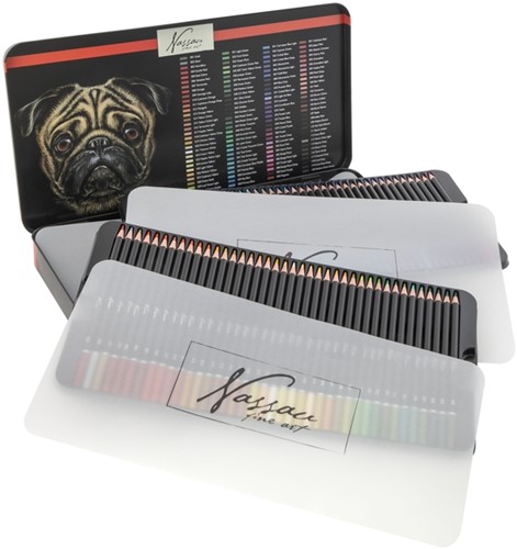 Kleurpotloden Nassau fine art assorti blik à 120 stuks-4