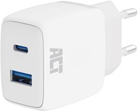 Oplader ACT 20w 2-poorts usb a+c wit