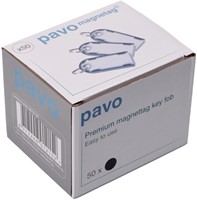 Sleutellabel Pavo Magnettag zwart 50 stuks-2