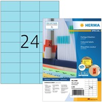 Etiket HERMA 4408 70x37mm blauw 2400 stuks