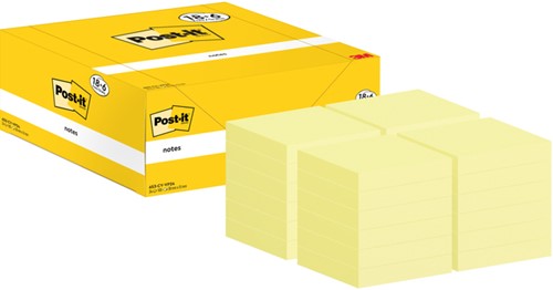 Memoblok 3M Post-it 653-CY 38mmx51mm geel voordeelpak-3