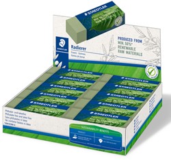 Gum Staedtler Eco 52680 65x23x10mm olijfgroen 20 stuks