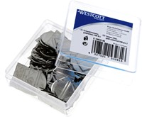 Hoekclips Westcott aluminium zilverkleurig doos à 100 stuks-2