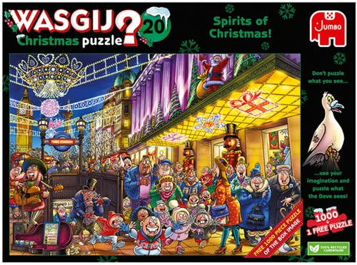Puzzel Wasgij Christmas 20 - De Geesten van de Kerstmis! 2x1000st (1 puzzle for free)-3