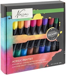Acrylverf Nassau fine art doos à 18 tubes à 36ml