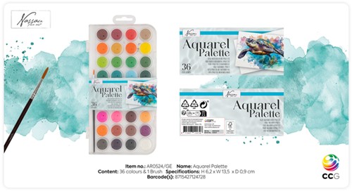 Aquarelverf Nassau fine art doos à 36 napjes-1