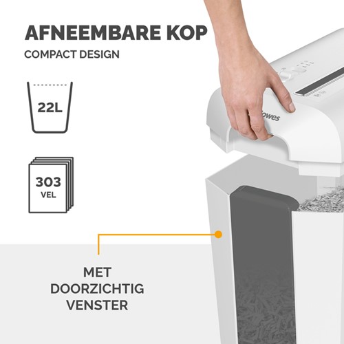 Papiervernietiger Fellowes Powershred LX65 snippers 4x40mm wit-1