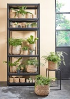 Plantenmand Mica Avalon zeegras rond lichtbruin 26x26cm-2