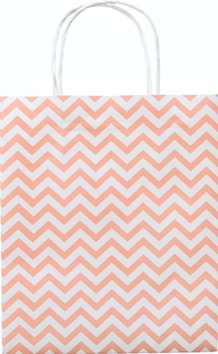 Tas met handvat Folia kraftpapier 115gr 18x21x8cm wit set à 3 dessins-1