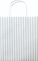 Tas met handvat Folia kraftpapier 115gr 18x21x8cm wit set à 3 dessins-2