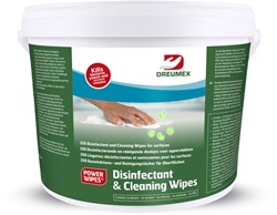 Desinfectiedoekjes Dreumex Disinfectant & Cleaning emmer 350 stuks wit