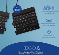 Toetsenbord R-Go Split Break QWERTY WL zwart-4