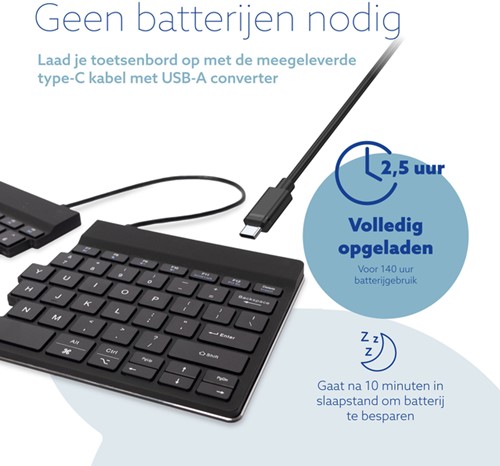 Toetsenbord R-Go Split Break QWERTY WL zwart-2