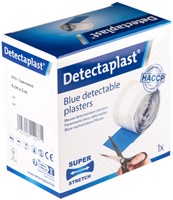 Elastische blauwe textielpleister Detectaplast 6cmx5m-3