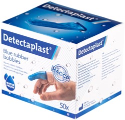 Vingerlingen Detectaplast rubber blauw 50 stuks