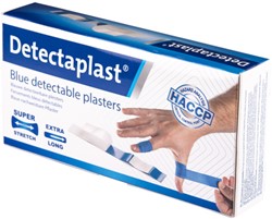 Elastische blauwe textielpleister Detectaplast 180x20mm 100 stuks