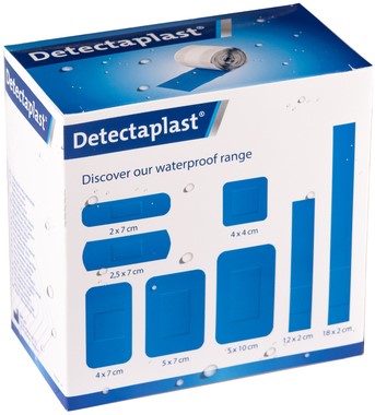 Waterafstotende blauwe pleister Detectaplast 6cmx5m-1