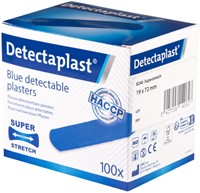 Elastische blauwe textielpleister Detectaplast 19x72mm 100 stuks