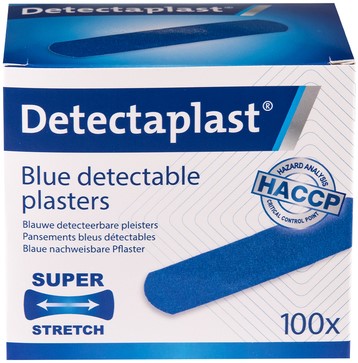 Elastische blauwe textielpleister Detectaplast 19x72mm 100 stuks-2