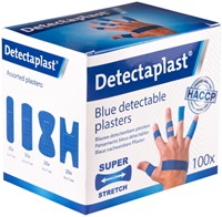 Elastische blauwe textielpleister Detectaplast assorti 100 stuks-3