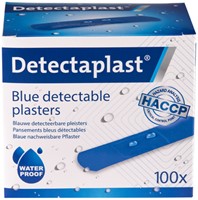 Waterafstotende blauwe pleister Detectaplast 19x72mm 100 stuks-2