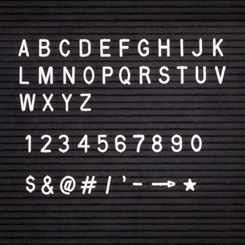 Letterbord IEZZY 30x30cm zwart hout-4