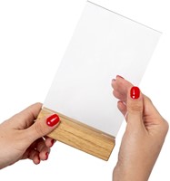 Menukaarthouder IEZZY tafeldisplay A4 hout-3