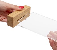 Menukaarthouder IEZZY tafeldisplay A4 hout-1