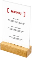 Menukaarthouder IEZZY T tafeldisplay A6 hout-2