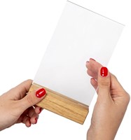 Menukaarthouder IEZZY tafeldisplay A6 hout-3