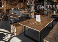 Menukaarthouder IEZZY tafeldisplay A5 hout-3