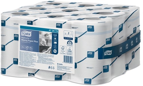 Poetspapier Tork M3 Reflex Plus Advanced 2-laags 200 vel wit 473474