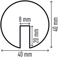 Beschermingsprofiel Durable E8R hoek 1m geel zwart-3