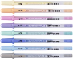 Gelschrijver Sakura Gelly Roll Moonlight 10 pastel set à 8 kleuren