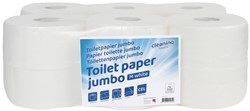 Toiletpapier Cleaninq T2 jumbo klein 2-laags 12x150m wit