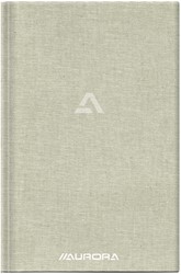 Notitieboek Aurora A5 lijn 192 pagina's 80g linnen grijs