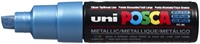 Paintmarker Uni POSCA PC8K breed schuin metallic blauw