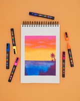 Paintmarker Uni POSCA PC8K breed schuin lichtblauw-3