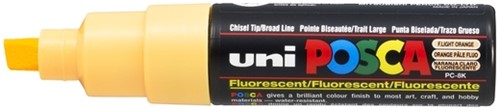 Paintmarker Uni POSCA PC8K breed schuin fluor lichtoranje