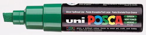Paintmarker Uni POSCA PC8K breed schuin donkergroen