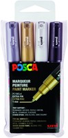 Paintmarker Uni POSCA PC1MC extra fijn assorti set à 4 stuks