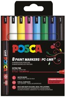 Paintmarker Uni POSCA PC1MR extra fijn assorti set à 8 stuks