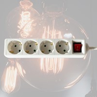 Stekkerdoos BRASQ  4 voudig 3 meter wit-3