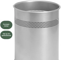 Papierbak BRASQ 15 liter zilver-1