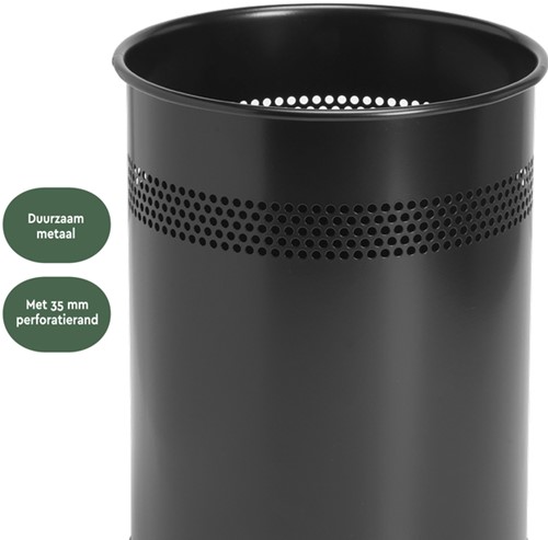 Papierbak BRASQ 15 liter zwart-1